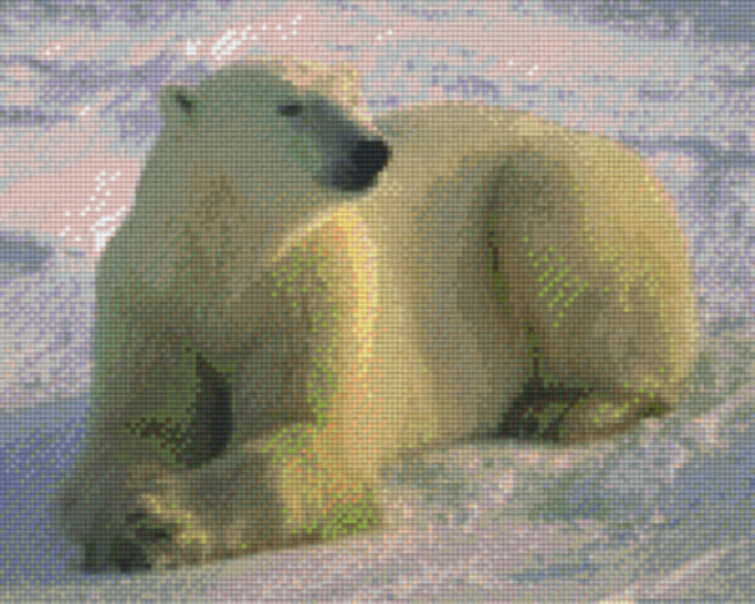 Polar Bear Nine [9] Baseplates PixelHobby Mini- mosaic Art Kit image 0